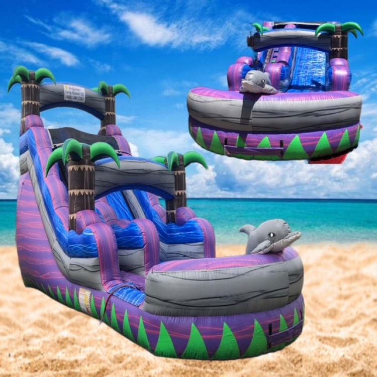 18ft Purple Tropical Slide